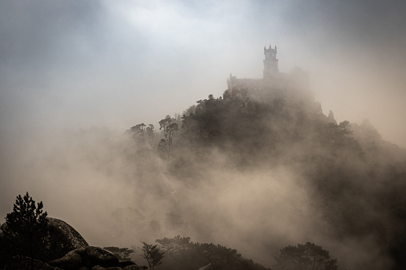 pena palace in the fog
